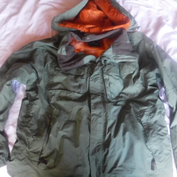 The North Face Mens Hyvent Green Hoodie Coat Jacket front Pocket Mens Size XL TG - Picture 1 of 15